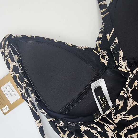 Nip Tuck Swim Size 6 Womens Animal Print One Piece Swimsuit Multifit Cup New - Picture 10 of 12